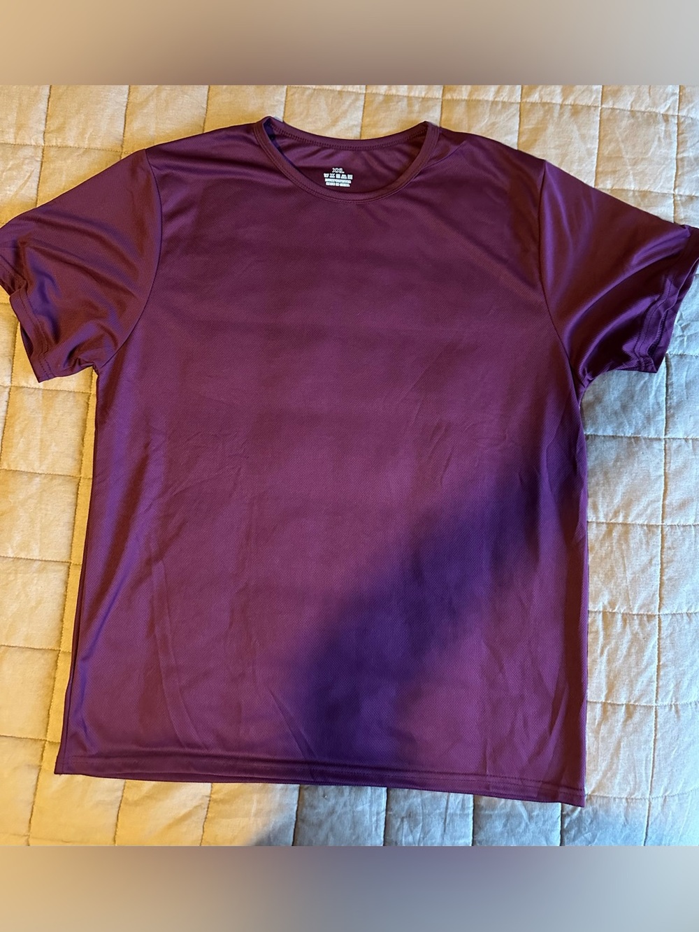 Men's Crew Neck Performance T-Shirt in Deep Plum